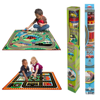 [พรม1mx1m] พรมอย่างดี พร้อมรถ 4 คัน ไม่แพ้ง่าย ซักได้ Melissa &amp; Doug Rug Playset หลากรุ่น 9400/9406 รีวิวดีใน Amazon USA อย่างดี ปลอดภัย มาลิซ่า