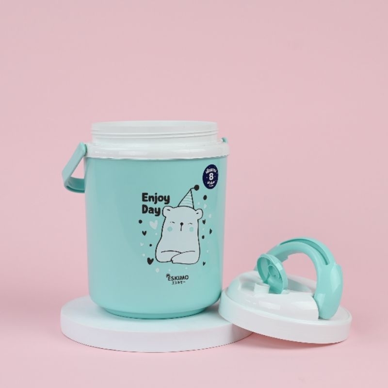 Eskimo กระติกน้ำ กระติกน้ำเก็บความเย็น กระติกพกพา 4L มีช่องใส่หลอด มีหูหิ้ว