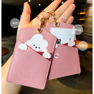 🌈💦 Card Holder 07 กระเป๋าใส่บัตร พวงกุญแจใส่บัตรได้ 3 ช่อง มี 9 ลาย น่ารักมากๆจ้า