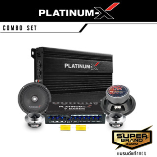 PLATINUM-X ชุดลำโพง เพาเวอร์แอมป์ ดอกลำโพงเสียงกลาง 6.5 นิ้ว 2 ดอก แหลมจาน4นิ้ว 2ดอก