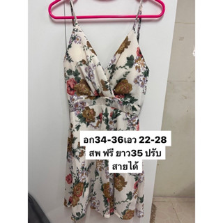 Recommend🎈🎈 Floral dress สวย 🌺🌺ผ้าชีฟอง พร้อมฟองน้ำอก ปรับสายได้ งานดีค่ะคัทติ้งเนี้ยบบ