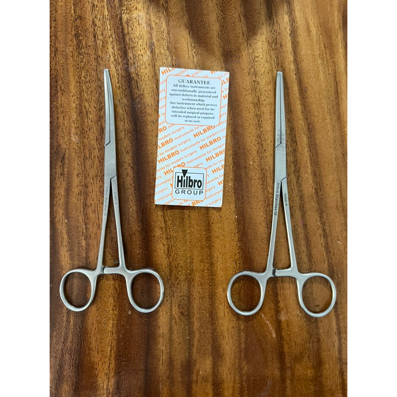 Hibro Artery forceps กรรไกรจับเส้นเลือด แบบโค้ง/แบบตรง ขนาด 18 Cm สแตนเลสอย่างดี