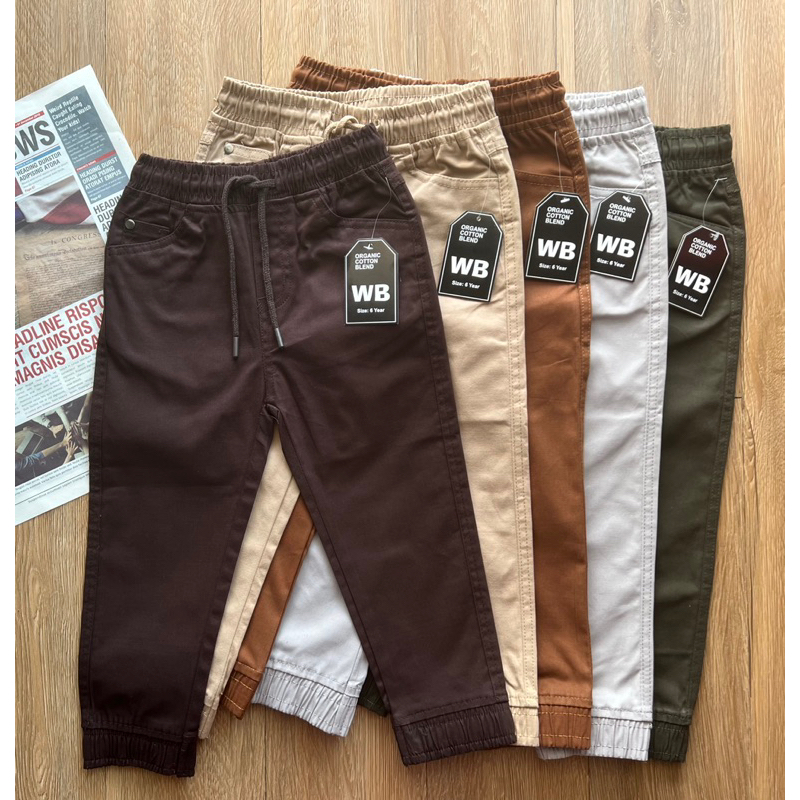 กางเกงขาจั้มเด็ก Jogger WB 2-12Y 📌(สินค้าพร้อมส่งจากไทย🇹🇭)ตารางเทียบไซร์อยู่ถัดจากรูปปกกางเกง