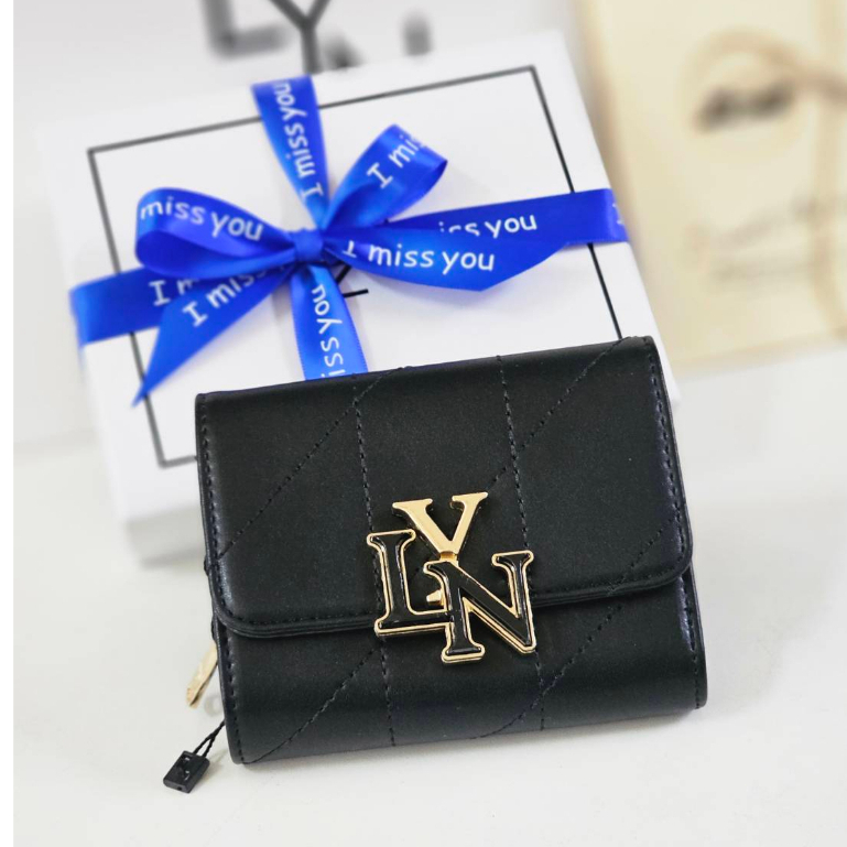 ของขวัญวันเกิด วันวาเลนไทน์ กระเป๋าสตางค์ใบสั้น LY   N  กระเป๋าสตางค์ใบกลาง เเบบพับสำหรับใส่บัตร มี 5 สี มีช่องใส่เหรียญ