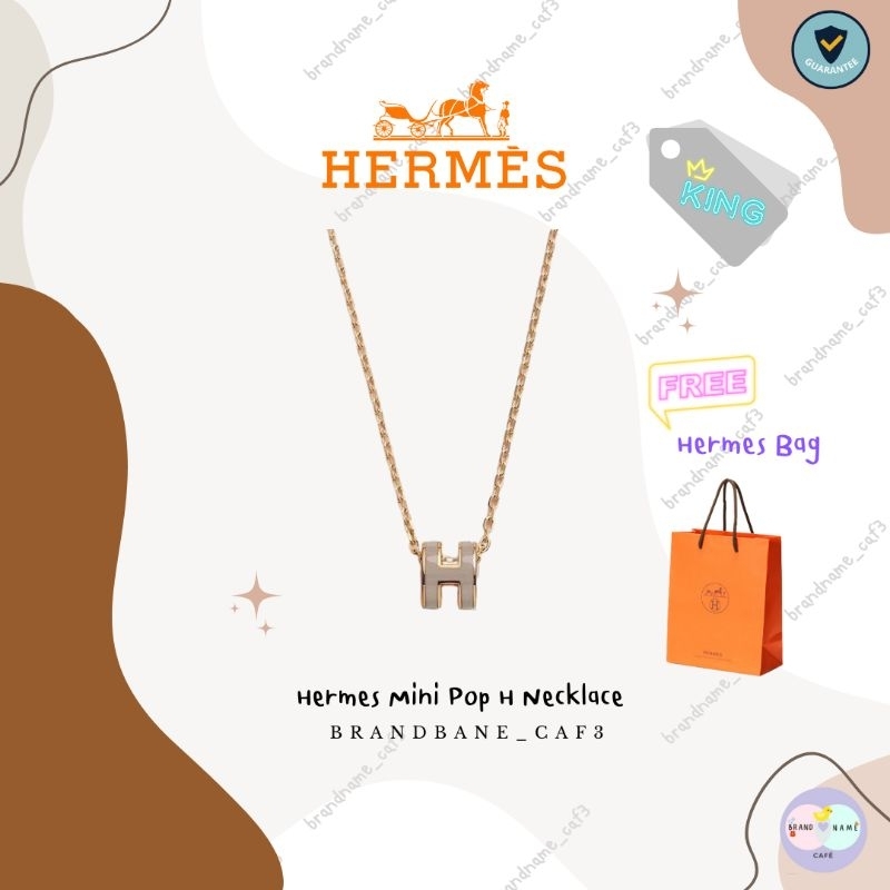 Hermes Mini Pop H Necklace ป้ายคิงพร้อมใบเสร็จ สร้อยHermesแท้