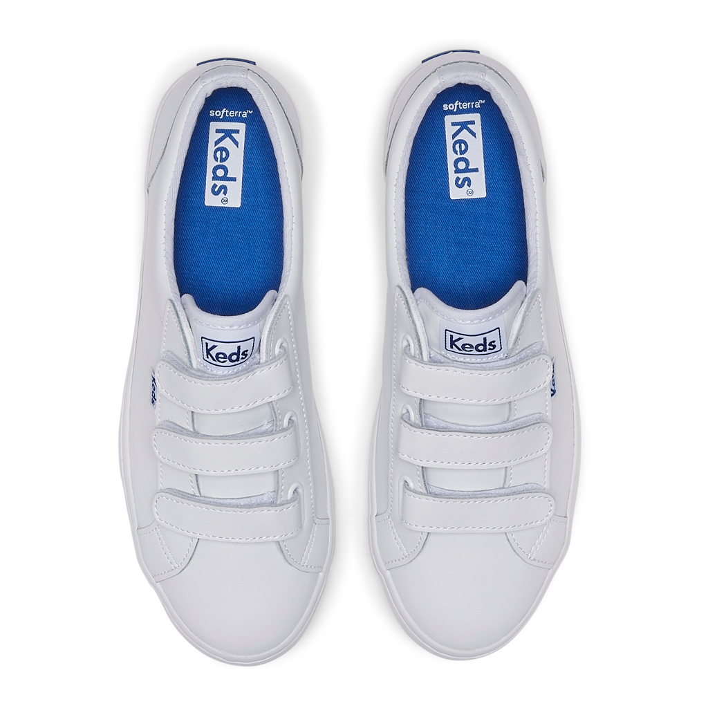 KEDS รองเท้าผ้าใบหนัง แบบสวม รุ่น TIEBREAK LEATHER สีขาว ( WH57616 )