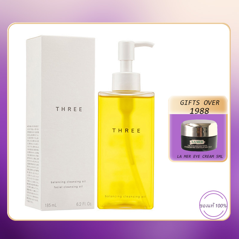 THREE Balancing Cleansing Oil 185ml.อ่อนโยน ไม่ระคายเคือง