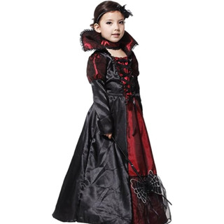 ชุดเด็กหญิง ชุดแวมไพร์ ชุดผีดูดเลือด ชุดแดร็กคูล่า ชุดค้างคาว Childern The Vampire Dracula Halloween Costumes 7C331