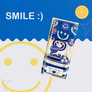 ถุงเท้า เกาหลี  SMILE  1 เซ็ท 3 คู่