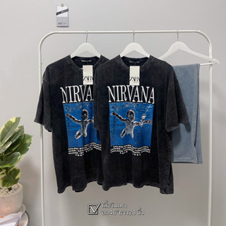 เสื้อวินเทจ ผ้าพรีเมี่ยม สกีนลายวงnirvana✅ของแท้100%