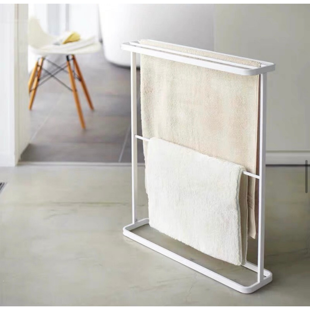 ราวตากผ้า ราวแขวนผ้าเช็ดตัวสไตล์มินิมอล ราวตากผ้าเช็ดตัว minimal style towel rack. V.2 กว้างและสูงกว่าเดิม