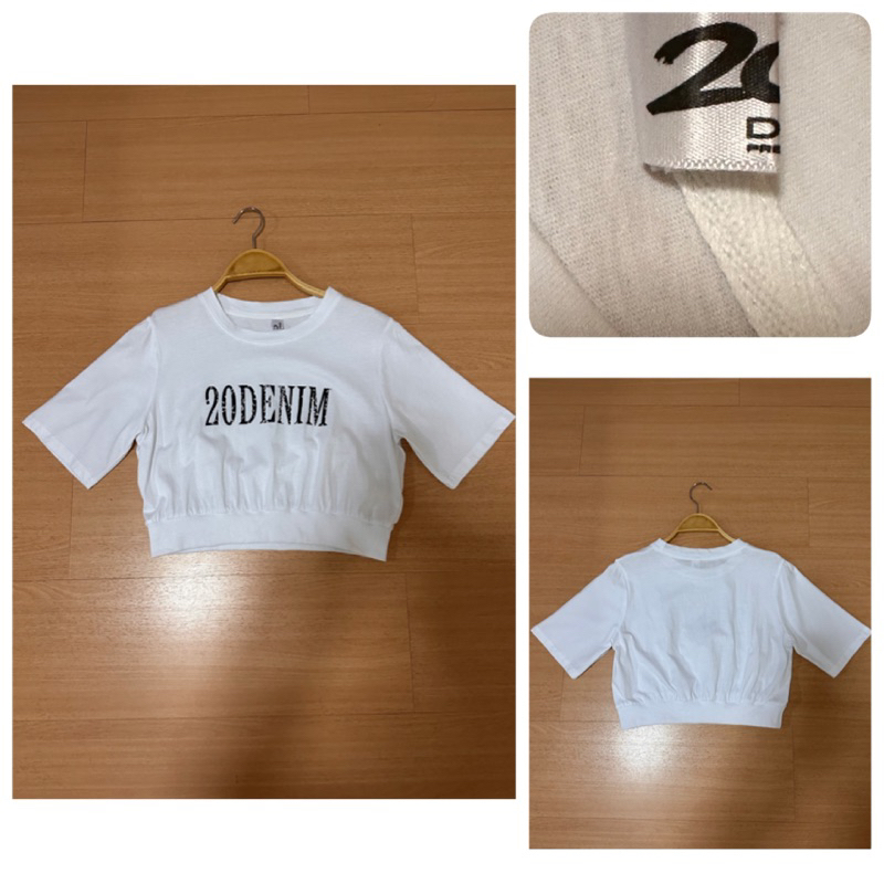 ส่งต่อ เสื้อครอป 20denim ฟรีไซส์ (shop 390฿)