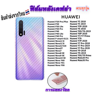 ฟิล์ม ฟิล์มกันรอยหลัง เคฟล่า สำหรับ!Huawei P20|P30|P40|Nova2|Nova3|Nova4|Nova5|Nova7|Nova9|Y5|Y6|Y7|Y9|Mate20|Mate30