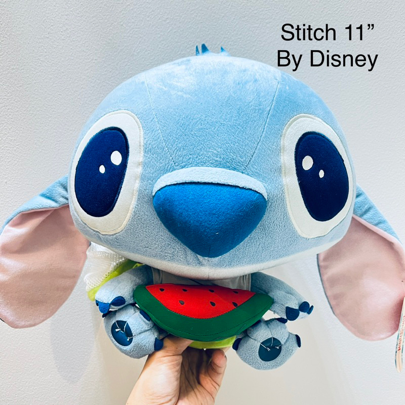#ตุ๊กตา #สติช #Lilo &amp; #Stitch 11” #น่ารักมากๆ #ป้ายห้อย ดิสนีย์ #Disney #สภาพสมบูรณ์ #สติทช์ #ถือแตงโม กับตาข่ายจับแมลง