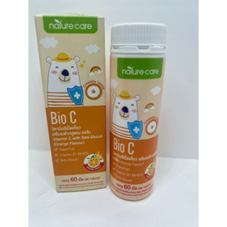 Nature Care Bio C ไบโอซี วิตามินซีเคี้ยวรสส้ม สำหรับเด็ก 1ขวด/60เม็ด