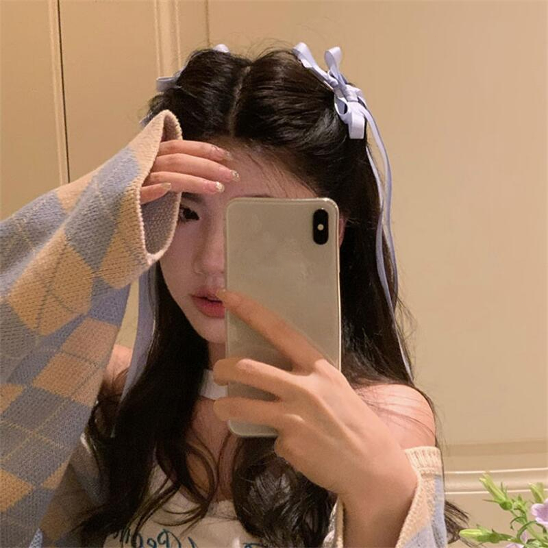 CODพร้อมส่งกิ๊บติดผมโบว์ผ้าไหมเกาหลีน่ารักสำหรับผู้หญิงเครื่องประดับผมราคาถูกที่สุด-Ranliyy