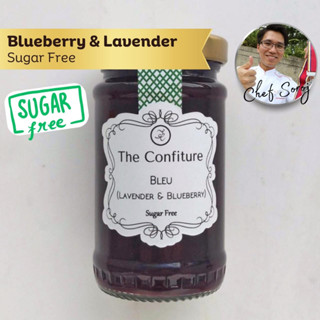 [สูตรไม่มีน้ำตาล] แยมบลูเบอร์รี่ผสมลาเวนเดอร์ Bleu (Blueberry &amp; Lavender) 125 กรัม - The Confiture