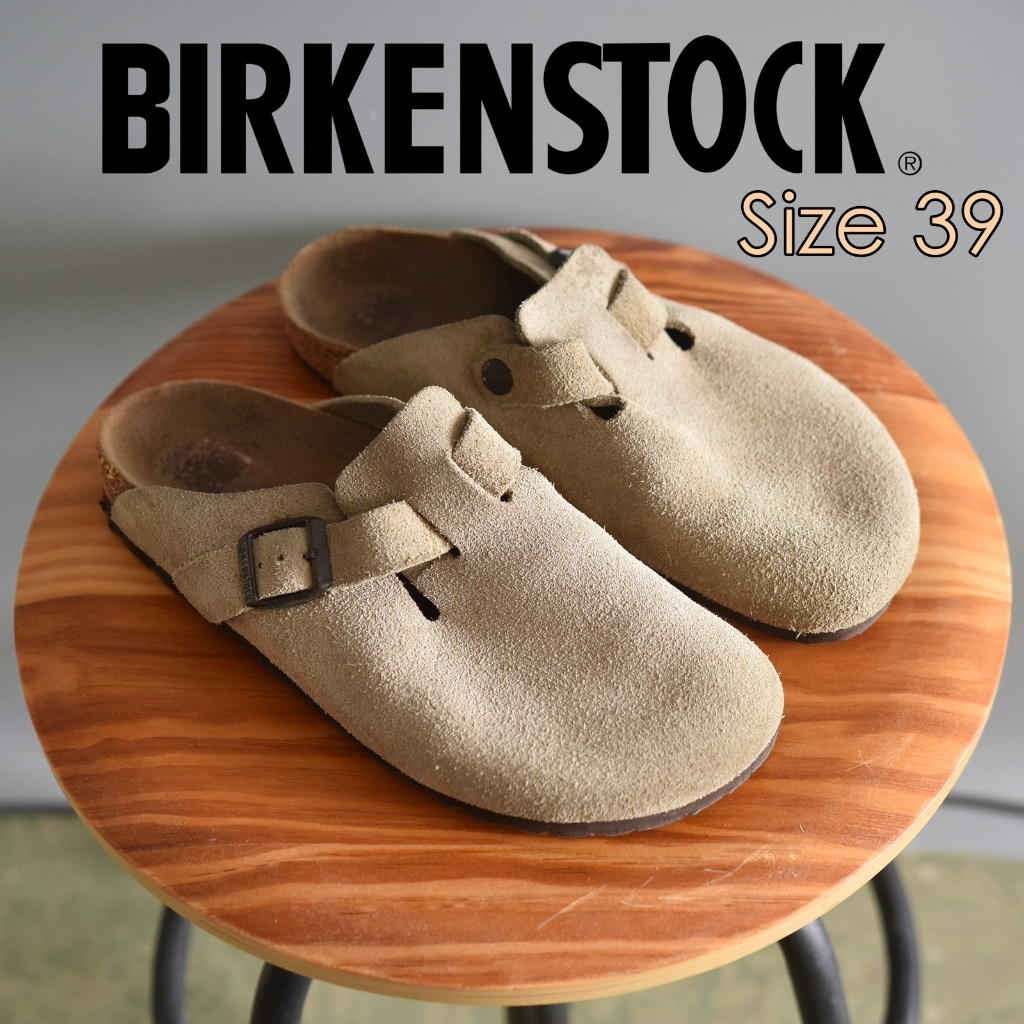 Birkenstock Boston แท้ รองเท้าแตะ size 39 หนังกลับ Suede Germany
