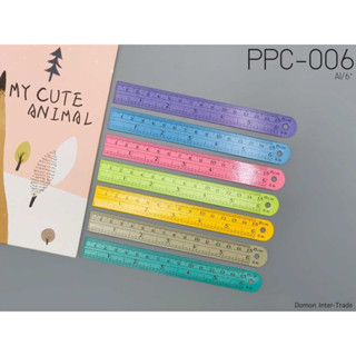 ไม้บรรทัดอลูมิเนียม ไม้บรรทัด PVC เคลือบสี คาดสี เรนโบ สีมุก ลายการ์ตูน อุปกรณ์การเรียน ขนาด 6นิ้ว,8นิ้ว,12นิ้ว คละสี