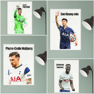 โปสเตอร์ ผ้าแคนวาส ลายนักเตะทีมสเปอร์  Spur Tottenham Hotspur