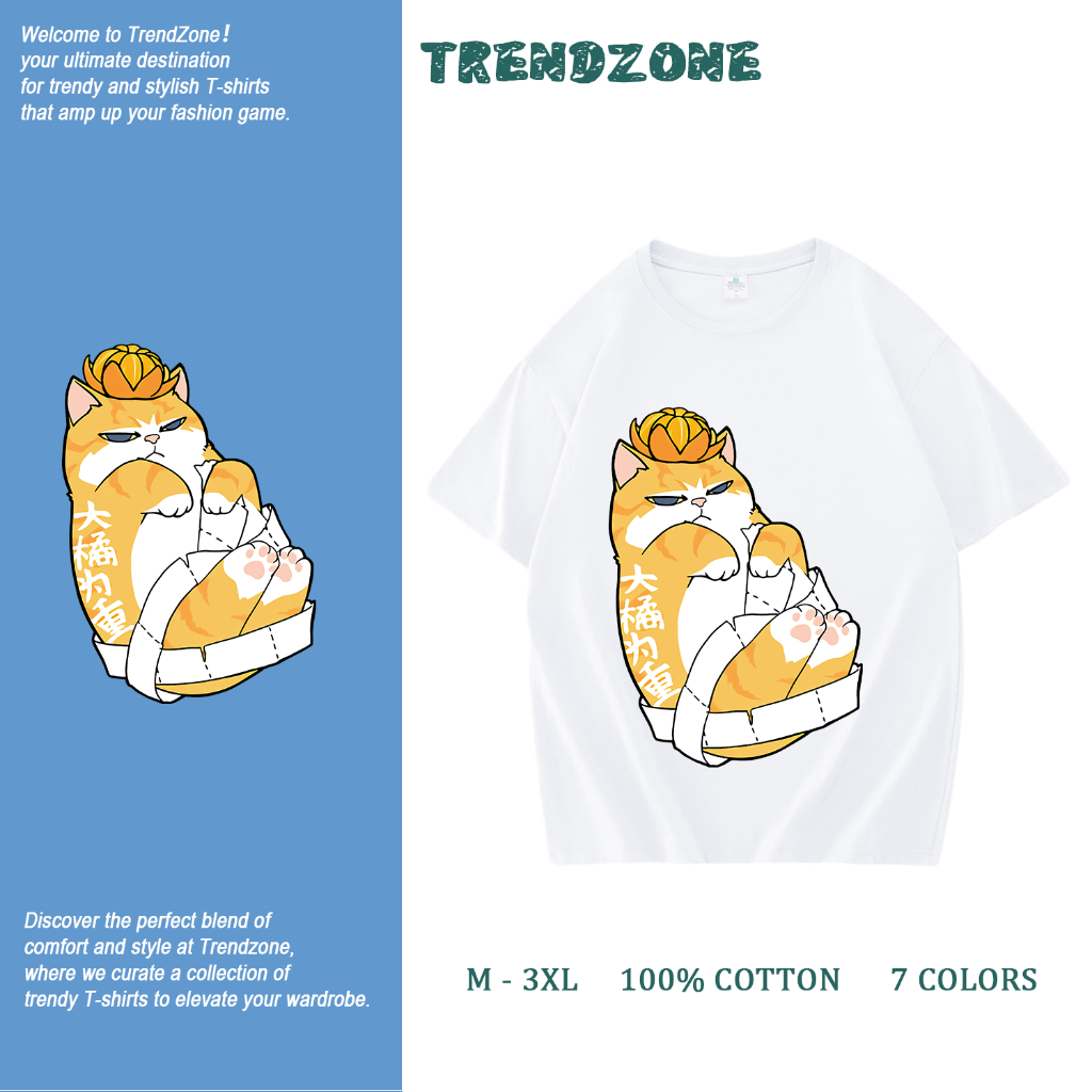 Trend Zone พร้อมส่ง🧸 เสื้อยืดแฟชั่น🍒โอเวอร์ไซส์ เสื้อผ้าสาวอวบอ้วน 7สี M-3XL