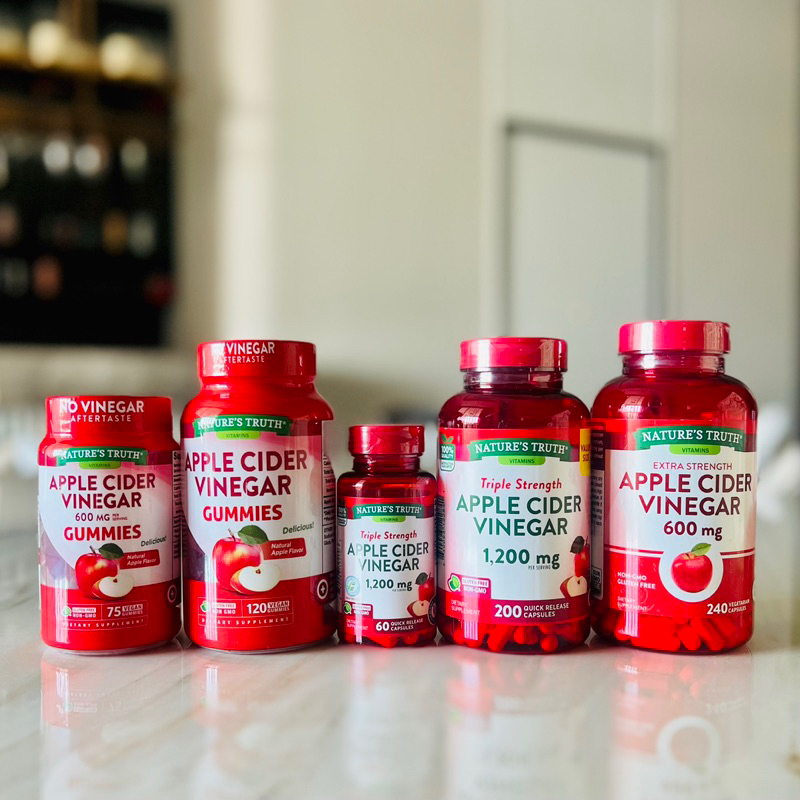 Nature's Truth Apple Cider Vinegar 1200 mg 180 Capsules แอปเปิ้ลไซเดอร์ ออร์แกนิก ช่วยระบบย่อยอาหาร