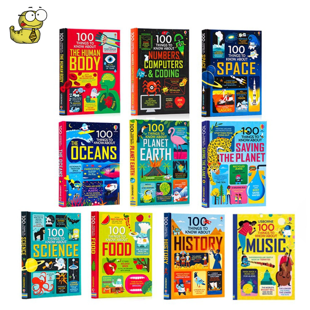 11 เล่ม ส่งไว+พร้อมส่ง หนังสือภาษาอังกฤษปกแข็ง ความรู้รอบตัว Usborne 100 Things to know about Set of 10 hardback