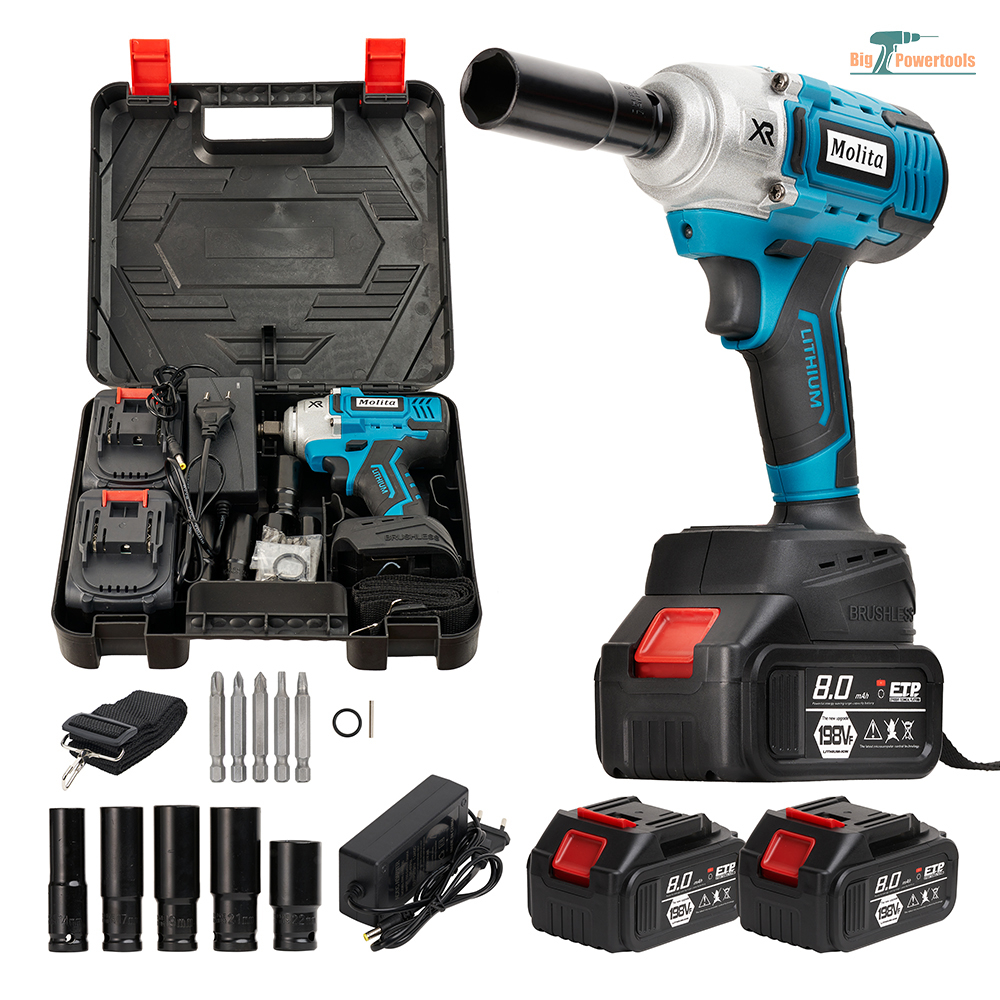 MOLITA บล็อกไฟฟ้า 198V บล็อกแบต บล็อกแบตเตอรี่ 2ระบบ แบตเตอรี่ อย่างดี 1ก้อน หรือ 2ก้อน บล็อกไร้สาย 