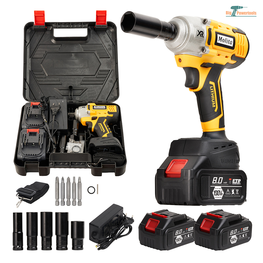 MOLITA บล็อกไฟฟ้า 198V บล็อกแบต บล็อกแบตเตอรี่ 2ระบบ แบตเตอรี่ อย่างดี 1ก้อน หรือ 2ก้อน บล็อกไร้สาย 