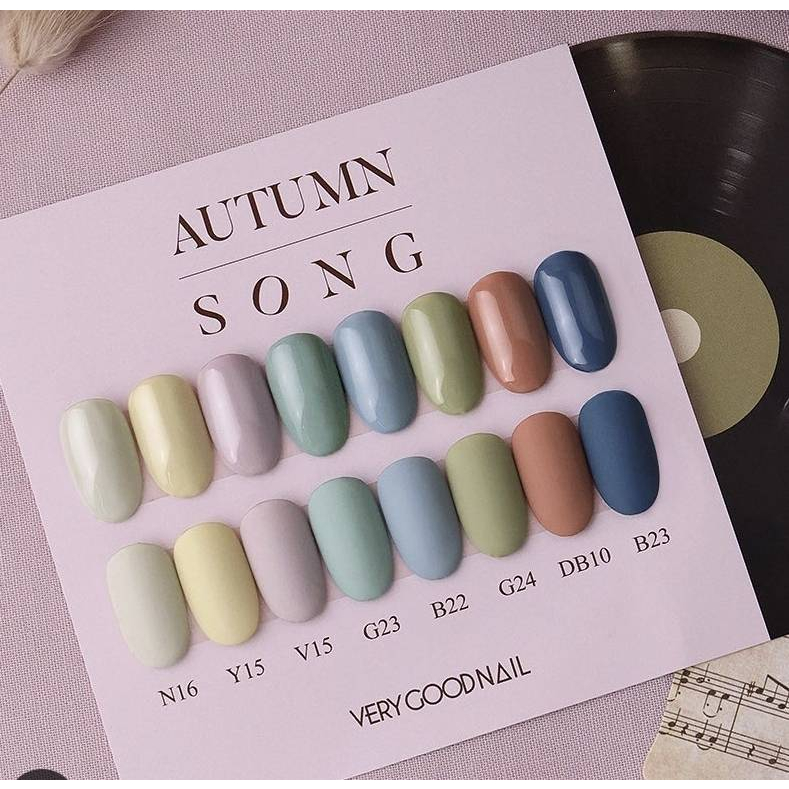 แยกขาย สีเจลเกาหลี 'Autumn Song' collection 8 สีพาสเทล เวรี่กู๊ดเนล VeryGoodNail ของแท้นำเข้าจากเกาหลี พร้อมส่ง