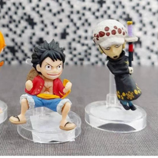 ฟิกเกอร์ กาชาปอง วันพีช ลูฟี่ &amp; ทราฟาลก้า Bandai Gashapon Anime Action Figures Hand Made Toys Kawaii