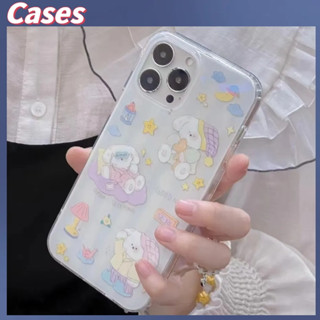 คูปองเคลม🎀เคสไอโ case for iphone 11 12 สร้างสรรค์การ์ตูนหมีน่ารัก เคส 14 13 12 11 pro max เคสโทรศัพท์มือถือกันกระแทก