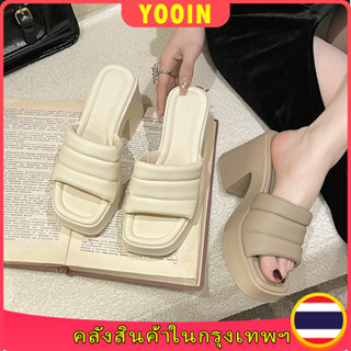 🧡พร้อมส่ง🧡รองเท้าส้นสูงสำหรับผู้หญิง ที่มีความสบายและทันสมัยในรูปแบบที่เรียบง่ายและดูดี