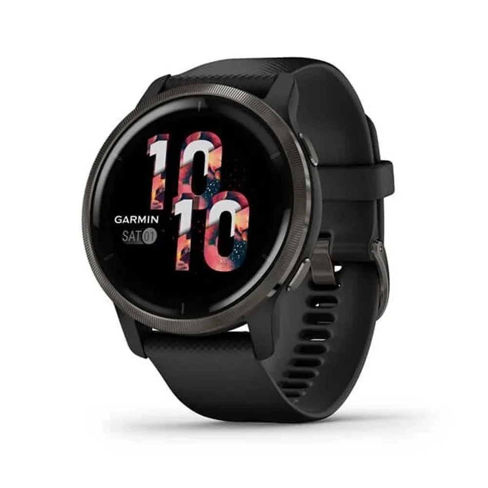 นาฬิกาสมาร์ทวอทช์ Garmin Venu 2, GPS, Wi-Fi, Black + Slate