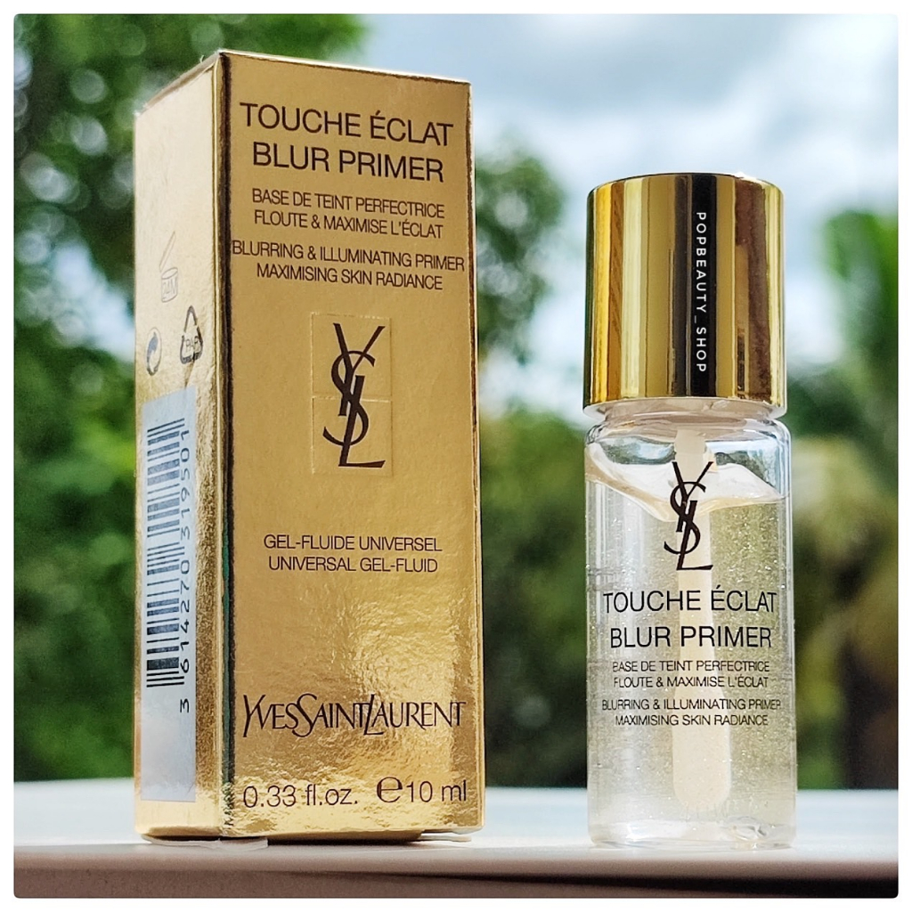 YSL Touche Eclat Blur Primer 10ml. อีฟแซง ไพร์เมอร์ประกายทอง เนื้อเจลบางเบา อำพรางรูขุมขน เมคอัพติดท