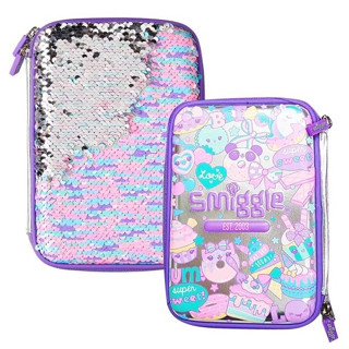 Smiggle Hardtop Pencil Case กล่องดินสอแบบ 1 ชั้น ลาย ม่วงเกล็ด พร้อมส่งในไทย