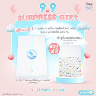 [ Free gift ] ผ้าปูที่นอนรุ่นคอตตอน  คละลาย ไซส์เดียวกัน (เฉพาะไซส์ Q100 แถมฟรีผ้าปูเบาะนอน รุ่นดีลักซ์)