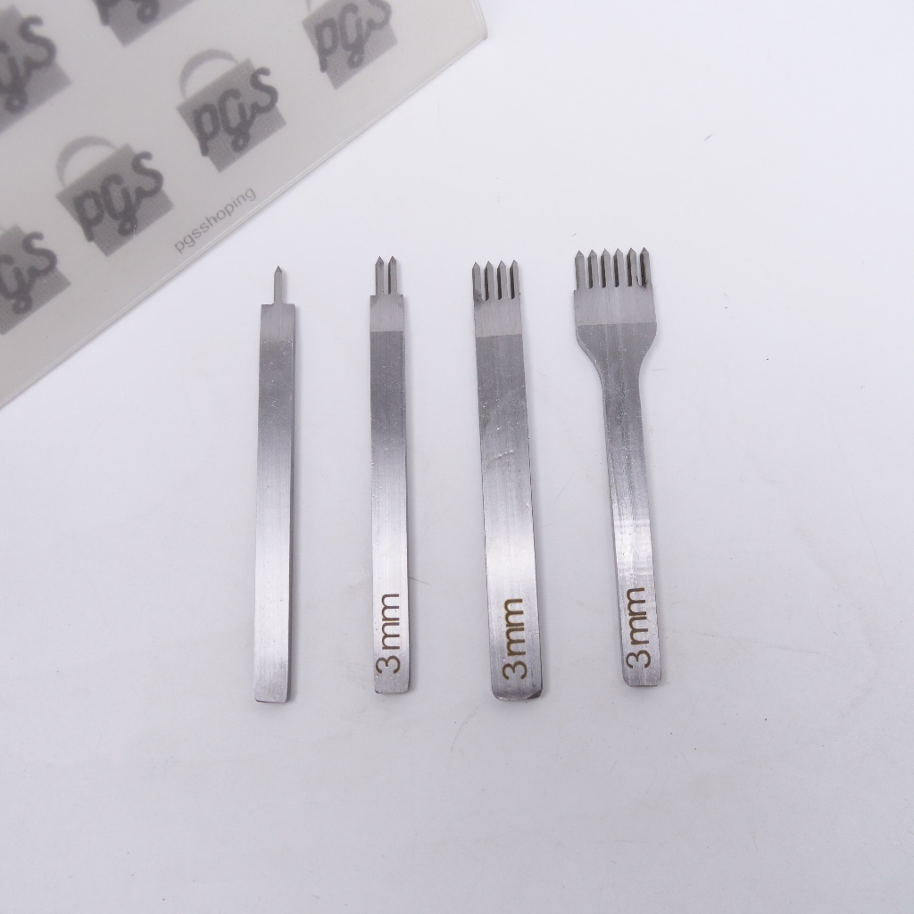 หัวตอกหนัง เจาะรูหนัง หัวไดม่อน สำหรับ งานหนัง ระยะ 3mm ชุด 4 อัน สต๊อกไทย พร้อมส่ง sh070923-7