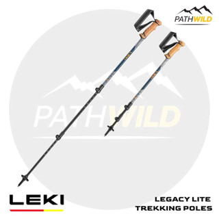 ไม้เท้าเดินป่า LEKI LEGACY LITE / ORANGE – DENIM BLUE – LIGHT ANTHRACITE แบบสไลด์ ปรับความยาวได้ตั้งแต่ 110-135 cm