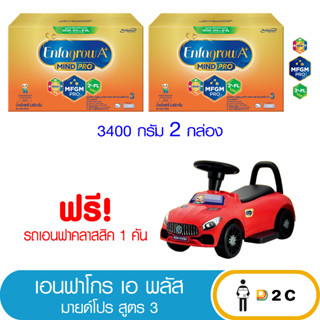 เงินคืน 25% โค้ด 25CCBSEP12[นม 2 กล่อง ] เอนฟาโกร เอพลัส Enfagrow A+ สูตร 3 3400 กรัม (ฟรีรถเอนฟาคลาสสิค)