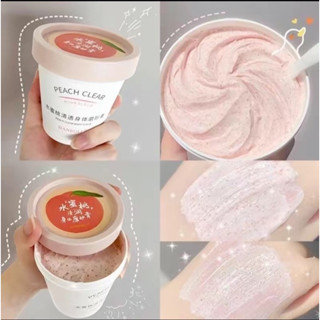 oli Body scrub 220ml ผิวกาย💦 สครับผิวพีช การดูแลร่างกายการดูแลส่วนตัวการขัดผิวการขัดผิวทำให้ผิวขาว สารสกัดพีช🍑✨