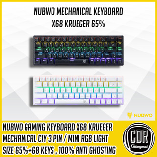 คีย์บอร์ดเกมมิ่ง NUBWO X68 รุ่น KRUEGER GAMING KEYBOARD Mini RGB Mechanical Keyboard [รับประกันศูนย์ 2 ปี]