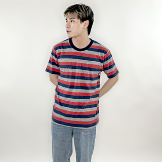 PORTLAND เสื้อยืดแขนสั้นลายทาง / SHORT SLEEVE STRIPE TEE (Navy)