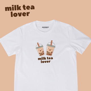 เสื้อยืดลาย Milk tea|Sherbet.teeshop