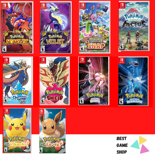 Pokemon Scarlet & Vioet / Sword and Shield / Pokemon Pearl and Diamon Nintendo Switch สินค้ามือ 1 /มือ 2