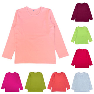 เสื้อคอกลมเด็กแขนยาว อายุ1-11 ขวบ เด็กชาย-หญิง ผ้าcotton ผ้าไม่ขึ้นขน Long Sleeve T Shirt for Kids