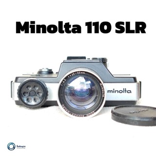 กล้องฟิล์ม Minolta 110 Zoom SLR Film Camera W/ Zoom Rokkor Macro 25-50mm  f/4.5 Lens Vintage