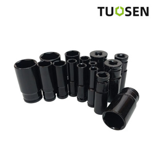 TUOSEN ลูกบล็อคลม ดำ 4 หุน ลูกบล๊อคยาว 78 mm socket wrench