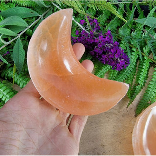 1 PC Natural AAA Quality Orange Selenite Moon Bowl