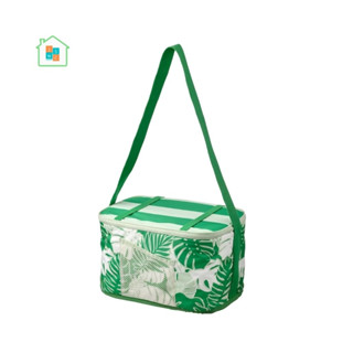 กระเป๋าเก็บความเย็น IKEA กระเป๋าเก็บอุณหภูมิ Cooling bag อิเกีย ลายเขียว 38x26x22 ซม.